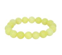 JoyasMinerales Pulsera de Piedras Naturales 100% Auténticas - Pulsera Jade Limón - Ajuste Cómodo y Estilo Elegante | Cuerda Elástica Coreana y Caja de Joyería Incluida (Jade Limón, 10mm)