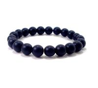 JoyasMinerales Pulsera de Piedras Naturales 100% Auténticas - Pulsera Ónice Mate - Ajuste Cómodo y Estilo Elegante | Cuerda Elástica Coreana y Caja de Joyería Incluida (Ónice Mate, 6mm)