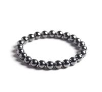 JoyasMinerales Pulsera de Piedras Naturales 100% Auténticas - Pulsera Terahertz - Ajuste Cómodo y Estilo Elegante | Cuerda Elástica Coreana y Caja de Joyería Incluida (Terahertz, 4mm)