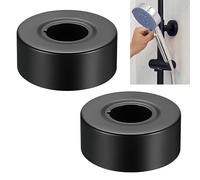 Joybble 2 rosetas tubulares de metal negro mate, roseta de cubierta para grifo y grifo de ducha, roseta de pared para conexión en S, cubierta de tubo de baño y cocina (60 x 25 x 25)