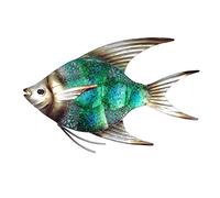 JOYBee - Decoración de pared de peces de metal de mar y océano costero de 12.5 pulgadas, decoración de Navidad, perfecta para decoración costera, náutica, playa o barco, decoración de pared de metal,
