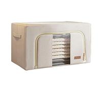 JOYBOS, Caja de almacenamiento de ropa 100 l, plegable de algodón