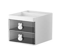 JOYBOS JOB101 Mesita Multifuncional de Almacenamiento y Organización, con Cajones, Blanco