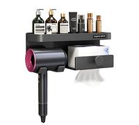 JOYBOS JOB102 Mueble de Almacenaje y para Secador de Pelo, Negro
