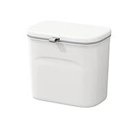 JOYBOS, Multifuncional papelera de cocina montada en la pared 8 l, facilita recogida residuos de encimera, para colgar en puerta de alacena