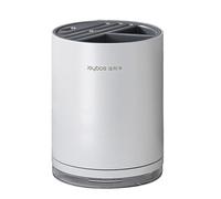 JOYBOS - Organizador de cuchillos redondo con ranura universal para cocina blanco