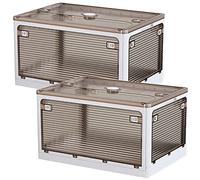 JOYBOS, Set de 2 cajas de almacenamiento de ropa, 56 l (28 x 2), plegable, en plástico