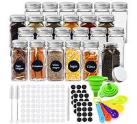 JOYBOY Botes Pequeños para Especias de Cristal, 24pcs, Tarros con Tapa, Set incluye Pegatinas para Pote de Cocina