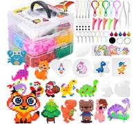 JOYBOY Juego de Cuentas para Planchar,11500 Abalorios Fusibles(5mm),Beads Kit Completo con un Caja de Almacenamiento,Cuentas de Hierro Fusibles,DIY Manualidad con Papel de Planchado y Otros Accesorios
