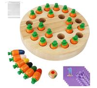 JOYBOY Juguetes Educativos Montessori Memoria Zanahoria para Niños Infantil Madera, Ayuda a Mejorar Memoria y Percepción del Color, Juegos educativos para niños niñas de 3 4 5 6 años