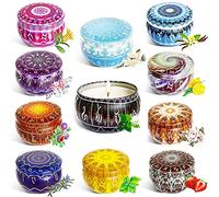 JOYBOY Velas Perfumadas Juego,12pcs Regalo de Velas Perfumadas,Cera de Soja 100% Natural,Velas Aromaticas Yoga,Regalos San Valentin,Día del Padre,Aniversario