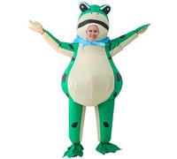 JOYBRO Disfraz Hinchable de Rana para Adultos, Traje Divertido de Cuerpo Completo para Hombres y Mujeres, Ideal para Halloween, Carnaval, Cosplay y Fiestas Temáticas, Talla Única 160-190 cm