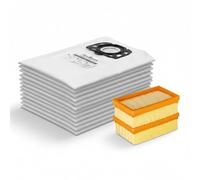 JoyBros 12 Bolsas y 2 Filtros para Karcher WD4 WD5 WD6 premium MV4 MV5 MV6 KFI 487 2.863-005.0 2.863-006.0 KFI 4410 Kärcher Bolsa Filtro