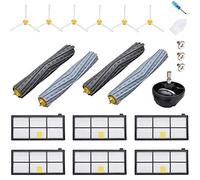 JoyBros Accesorios Kit de Recambios para iRobot Roomba 800 900 981 980 971 976 966 960 866 , 4 Cepillos Principales (Rodillos) 6 Filtros 6 Cepillos Laterales 1 Rueda