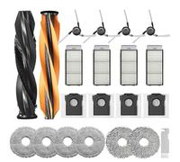 JoyBros Accesorios para Dreame X50 Ultra Complete L50 Pro Ultra,Mopa Paño Almohadillas X6; Bolsas X4; Filtro HEPA X4; Cepillos Principales X2; Cepillos Laterales X4