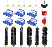 JoyBros Accesorios Recambios kit para iRobot Roomba 600 671 690 698, 6x Cepillos Lateral 6x Filtros 6x Cepillo rodillo principal 1x Rueda Utensilios de limpieza X2