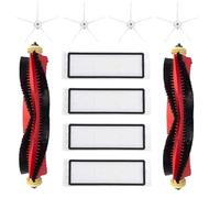 JoyBros Kit de Accesorios para Roborock S5 Max S6 Pure S6 maxV E4 E5 4x Cepillo Lateral Negro 2x Rodillos Principales 4x Filtros (10-Pack)