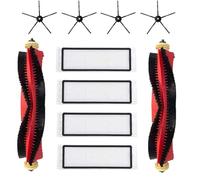 JoyBros Repuestos Kit de Accesorios para Roborock S5 MAX S6 Pure S6 maxV E5 4x Cepillo Lateral Blanco 2x Rodillos Principales 4x Filtros (10-Pack)