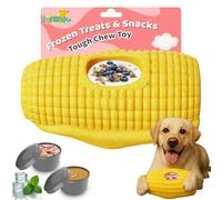JoyBruko Juguetes de enriquecimiento para perros, juguete masticable dispensador de golosinas congeladas para masticadores agresivos para mantenerlos ocupados, soporte para helado, maíz congelado con