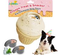 JoyBruko Juguetes interactivos para perros para masticadores agresivos, no necesita aceite, atornillado suave, congelable, rompecabezas dispensador de golosinas para perros, juguete dispensador de