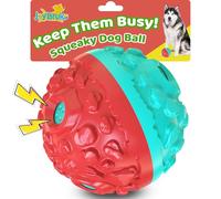 JoyBruko Pelota de perro para masticadores agresivos, bolas de juguete interactivas para perros, divertido sonido chirriante para mantenerlos ocupados, duraderos para razas pequeñas, medianas y