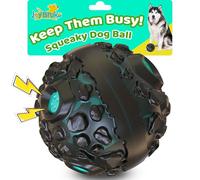 JoyBruko Pelota de perro para masticadores agresivos, bolas de juguete interactivas para perros, divertido sonido chirriante para mantenerlos ocupados, duraderos para razas pequeñas, medianas y
