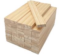 Joycabin 50 bloques de madera para manualidades, 100 x 20 x 7 mm, bloques de madera para manualidades, bloques de madera, para manualidades, para proyectos de bricolaje y decoración de bricolaje