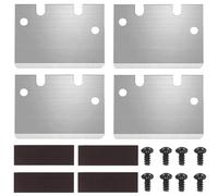 Joycabin Cuchillas de repuesto para raspador Bambu Lab Scraper, 4 piezas de repuesto para impresora 3D con tornillos y pegatinas magnéticas, hoja de acero SK5, accesorios para impresora 3D