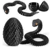 Joycabin Juguete de serpiente impreso en 3D, huevos de serpiente de dragón impresos en 3D, huevos de serpiente de Pascua, animales impresos en 3D, regalos para niños, decoración del hogar de