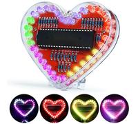 Joycabin Kit de soldadura LED, proyecto de soldadura LED RGB en forma de corazón, juego de soldadura para manualidades, kit de construcción electrónica para estudiantes, enseñanza y aprendizaje,