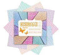 JoyCat Papel de origami que brilla en la oscuridad, tonos profundos, 50 hojas de 6 x 6 pulgadas, papel luminoso para manualidades para temas nocturnos