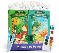 JoyCat Paquete de 2 libros de pintura de bolsillo con agua para colorear para niños, juego de juguetes de actividades de arte y manualidades, kit creativo de pintura para viajes y hogar, regalos para
