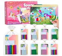 JoyCat Paquete de 24 recuerdos de fiesta de papel de aluminio, artes y manualidades sin ensuciar para niños, relleno de bolsas de regalo, actividad creativa de bricolaje, regalo de cumpleaños de San