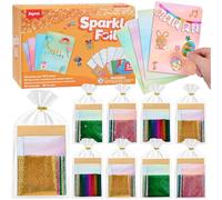JoyCat Paquete de 24 recuerdos de fiesta de papel de aluminio, artes y manualidades sin ensuciar para niños, cesta de Pascua, relleno de bolsas de regalo, actividad creativa de bricolaje, regalo de