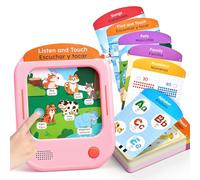 JoyCat Tablet Educativa Infantil, 106 Tarjetas Flash con 20 Juegos Interactivos, Juguete Montessori para Aprender Letras, Palabras y Números, Juguete Regalo Niños 2-6 años (Bilingüe Español-Inglés)