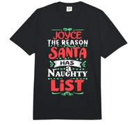 Joyce Christmas Santa Saying Funny Joyce Nombre Comfort Colors Adult Heavyweight T-Shirt