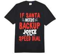 Joyce Santa's Backup Personalizado Joyce Christmas Name Comfort Colors Adult Heavyweight T-Shirt