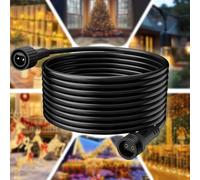 Joycome Conector Luces Navidad 2 Pines 3M/9.8Pies, IP65 Impermeable Cable de Extensión de Luces de Jardín, Alargador para Cortina de Luces, Red de Luces Navidad Exterior, Luces de Tira LED