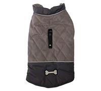 JoyDaog Abrigos reversibles para perros pequeños, impermeables, cálidos, para invierno, gris, S