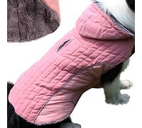 JoyDaog Sudadera con capucha de forro polar para perros pequeños y medianos, chaqueta súper cálida para cachorros para abrigos fríos de invierno, rosa, talla M