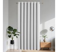 Joydeco Cortina Opaca para Puerta con Ojales 1 Pieza 135x245 CM, Blackout Curtain Termica Aislante Frio y Calor para Decoración y Protección de Ventana Puerta Vestidore Armario