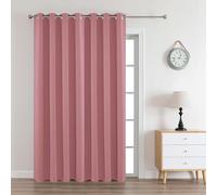Joydeco Cortina Salon Moderna 1 Pieza Tamaño Personalizado, Cortina Opaca Termica Aislante Frio y Calor con Ojales para Ventana Puerta de Habitación Interior, Blackout Curtain Rosa