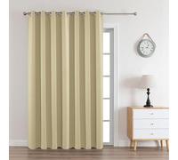 Joydeco Cortina Salon Moderna 1 Pieza Tamaño Personalizado, Cortina Opaca Termica Aislante Frio y Calor con Ojales para Ventana Puerta de Habitación Interior, Blackout Curtain Beige