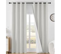 Joydeco Cortinas 100% Opacas para Dormitorio, Cortinas Opacas de 72 Pulgadas de Largo, Cortinas Blancas Marfil para Ventana de Sala de Estar, Cortinas con Aislamiento térmico (52 Pulgadas de Ancho x
