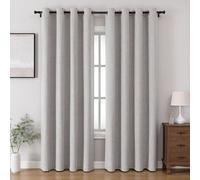 Joydeco Cortinas de Lino 100% Opacas de 90 Pulgadas de Largo, 2 Paneles, Cortinas y Cortinas de arpillera con Aislamiento térmico, Cortinas texturizadas para oscurecer la habitación, Cortinas
