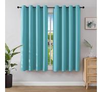 Joydeco Cortinas de Salon Modernas 2 Piezas, Blancos Cortinas Dormitorio Translucidas con Ojales, Decorativas Visillos para Ventanas Habitacion Comedor