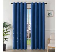 Joydeco Cortinas Opacas 2 Piezas 140 x 220 cm, Cortinas Dormitorio con Ojales Azul Real Anti Luz Cortina Termica Aislantes Frio y Calor para Salon Curtains Blackout