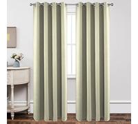 Joydeco Cortinas Opacas 2 Piezas 140 x 245 cm, Cortinas Dormitorio con Ojales Beige Claro Anti Luz Cortina Termica Aislantes Frio y Calor para Salon Curtains Blackout