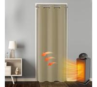 Joydeco Cortinas Opacas con Ojales 1 Pieza，Cortina Puerta Térmicas Aislantes Frio y Calor para Salón Modernas，Habitacion
