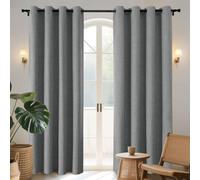 Joydeco Cortinas Opacas de 108 Pulgadas de Largo, 2 Paneles, Burg, Cortinas de oscurecimiento de habitación para Dormitorio, Cortinas térmicas 100% Opacas con Textura, protección de privacidad, Juego